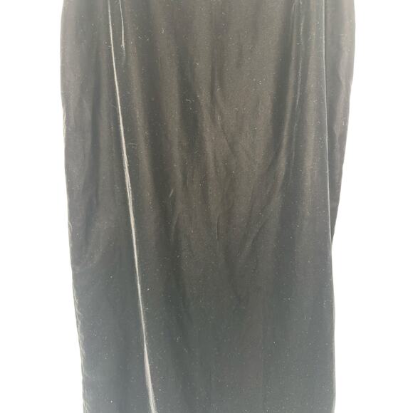 NWT Liz Claiborne Black Vamp Velvet Witchy‎ Whimsigoth Maxi Skirt Size 12 - Picture 5 of 10